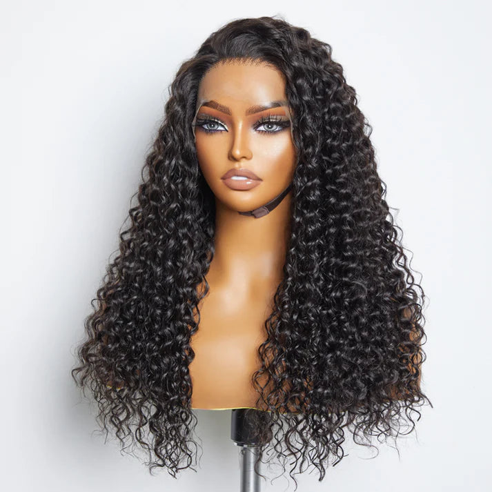 Vibrance Hair Galaxy 13x6 Parting Max Glueless Lace Wig 3D Cap Pre-bleached Water Wave Transparent Lace Front Wig 150% Density