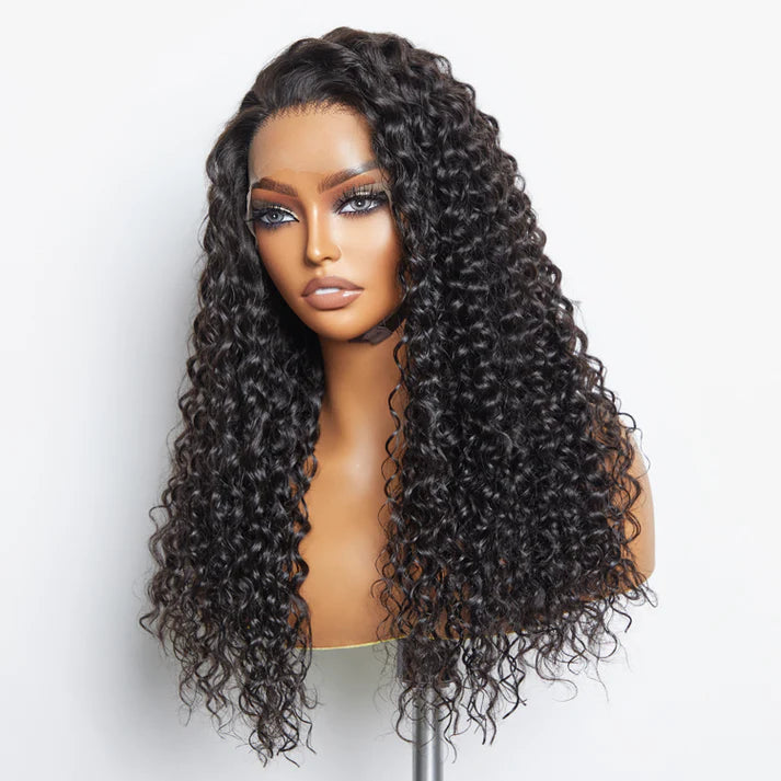 Vibrance Hair Galaxy 13x6 Parting Max Glueless Lace Wig 3D Cap Pre-bleached Water Wave Transparent Lace Front Wig 150% Density
